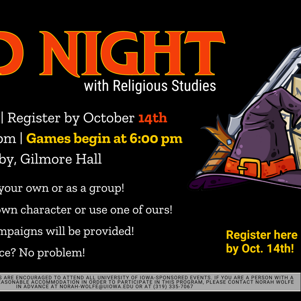 D&D Night with Religious Studies promotional image