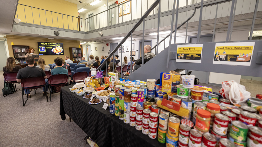 donated food and lecture